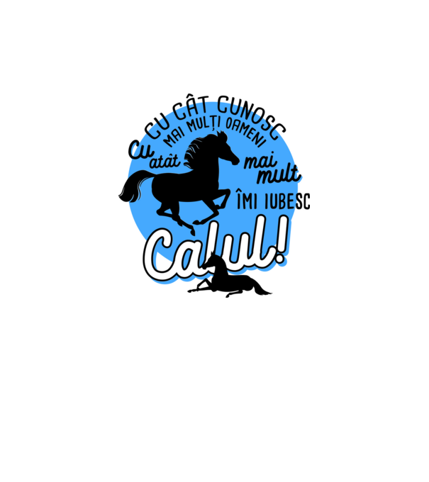 Cu cât cunosc mai mulți oameni, cu atât mai mult îmi iubesc calul model roz neon pe tricou