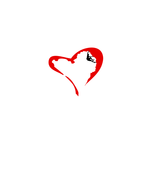 heartclimb model alb pe tricou