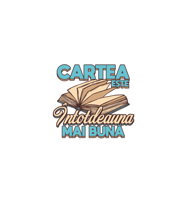 Cartea este ÎNTOTDEAUNA mai bună D7556260-01 model negru pe tricou