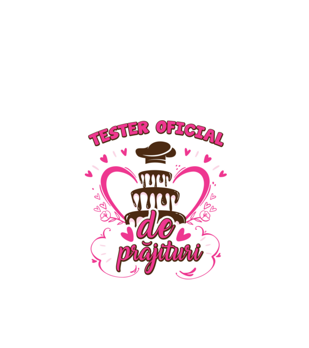 tester oficial de prăjituri model alb pe tricou