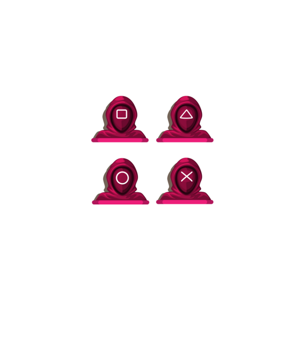 squid game characters model negru pe tricou