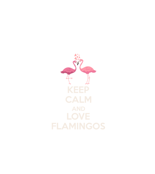 KEEP CALM and love flamingos light model negru pe tricou