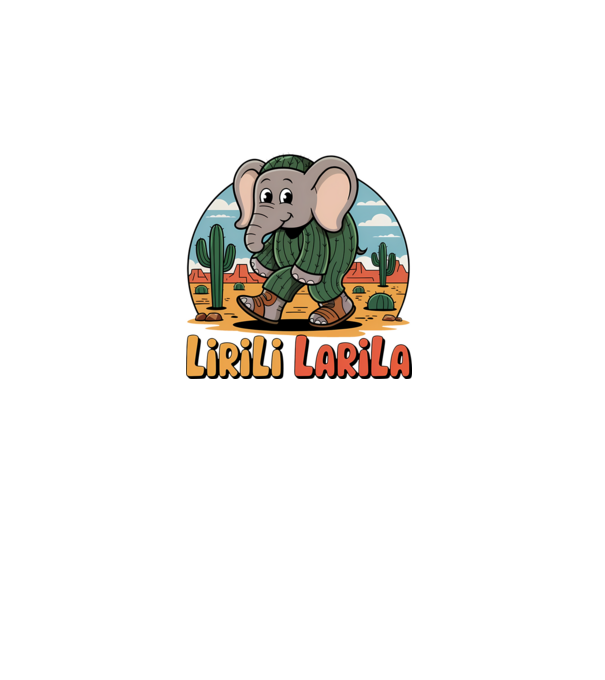 Lirili Larila model negru pe tricou