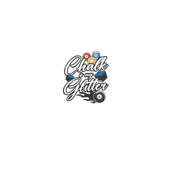 Chalk is my glitter model negru pe tricou