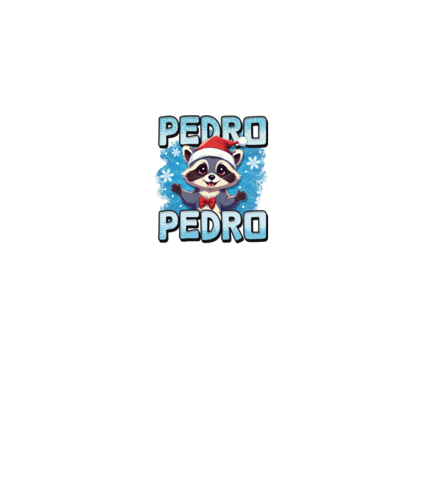 Pedro pedro retro xmas model negru pe tricou