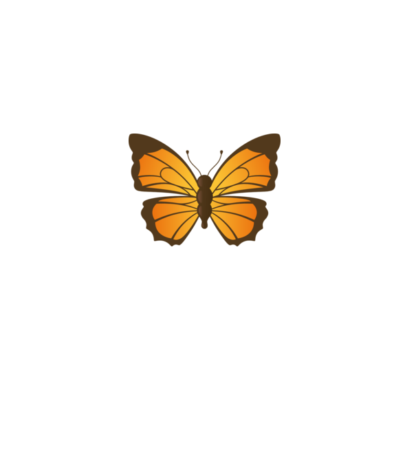 Butterfly model alb pe tricou