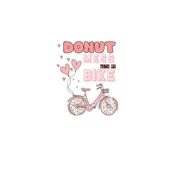 Donut mess with my bike model alb pe tricou