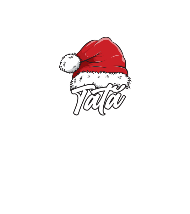 tată Santa Hat model negru pe tricou