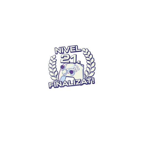 Nivel 21 finalizat! model negru pe tricou
