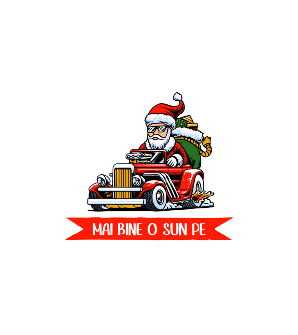 Să-l lăsăm pe Moș Nicolae, mai bine o sun pe mama! model alb pe tricou