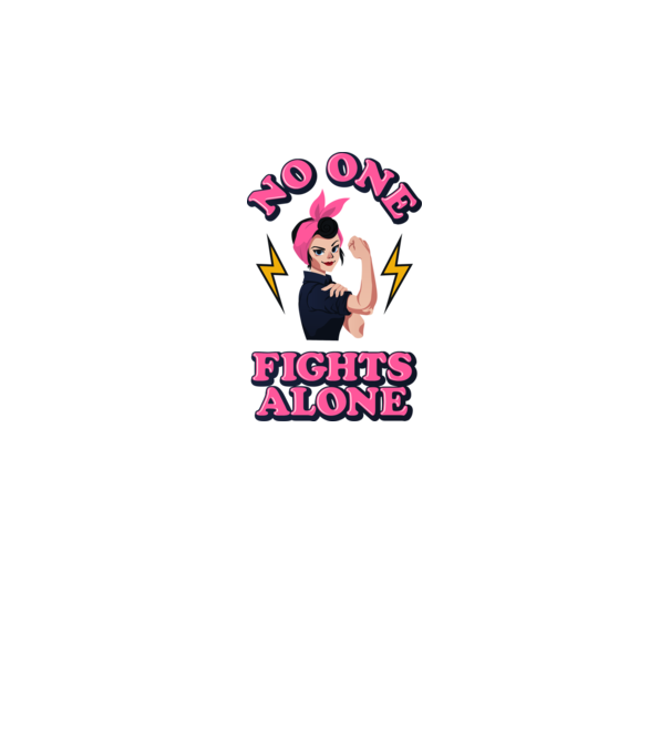 No one fights alone pinup model alb pe tricou