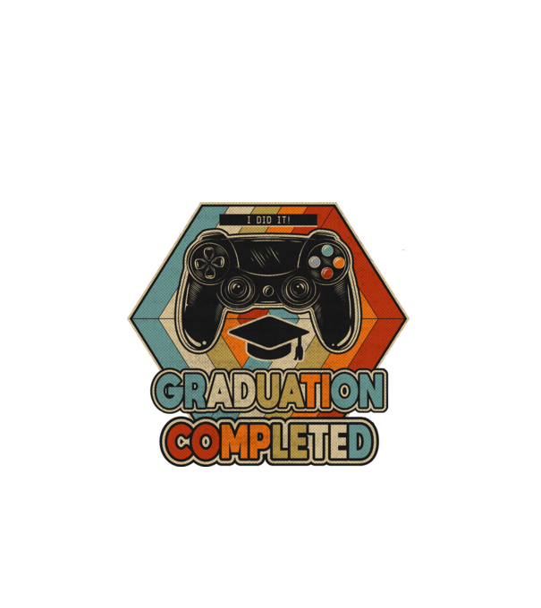 Graduation Completed model negru pe tricou