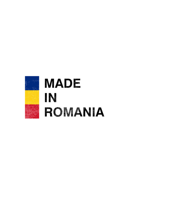 made in romania model alb pe tricou