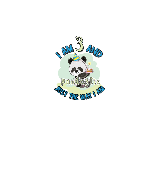 PANDASTIC 3 model alb pe tricou
