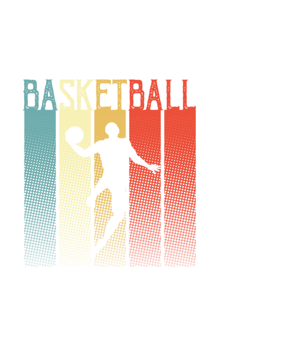 basketball vintage model alb pe tricou