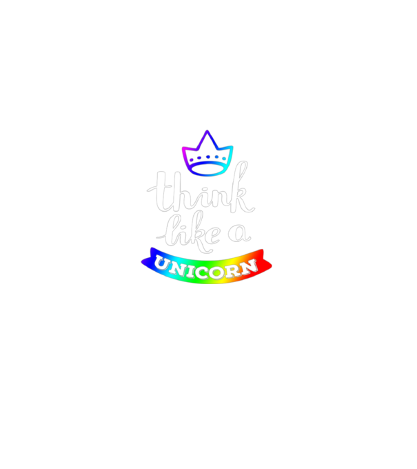 I think like a UNICORN model negru pe tricou