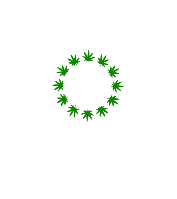 Euro marihuana model alb pe tricou