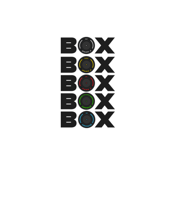 Forma1 box model alb pe tricou