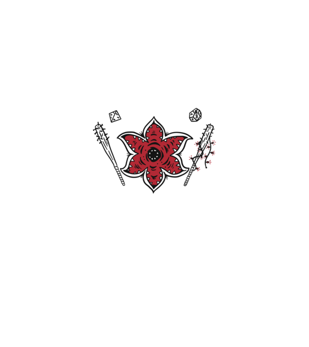 stranger things demogorgon head model negru pe tricou
