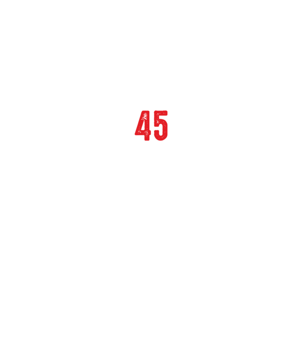 Purtătorul acestui tricou a împlinit: 45 de ani model negru pe tricou