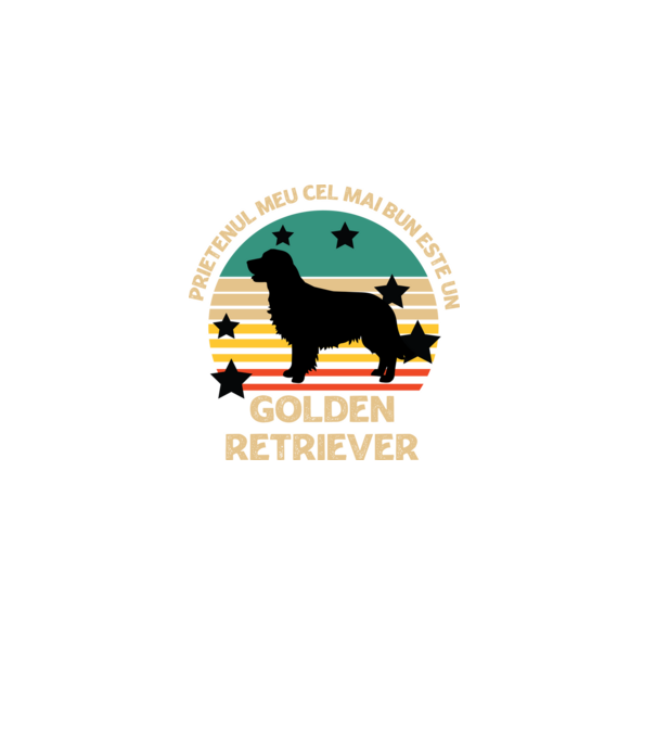 Prietenul meu cel mai bun este un golden retriever model negru pe tricou