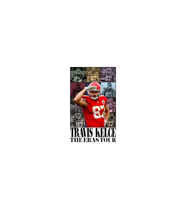 Taylor Swift Eras Travis Kelce model albastru deschis pe tricou