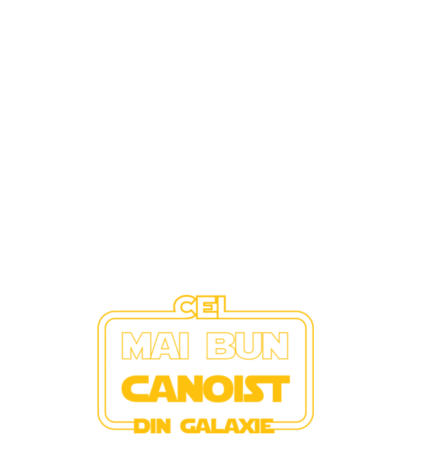 Cel mai bun canoist din galaxie model alb pe tricou