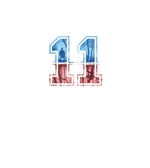 11 eleven stranger things model negru pe tricou