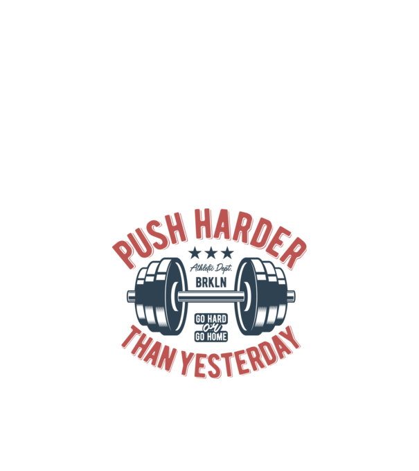 push harder model nisipiu pe tricou