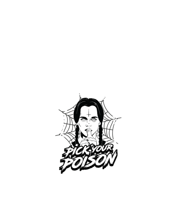 WEDNESDAY Pick your poison model negru pe tricou