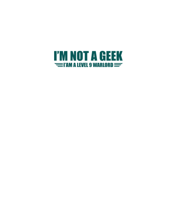 'I''m not a geek' model alb pe tricou