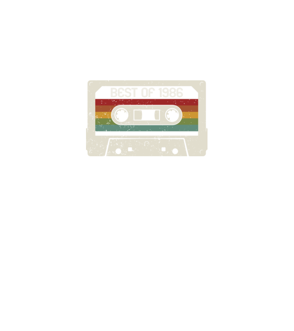 retro tape 1986 vintage model negru pe tricou