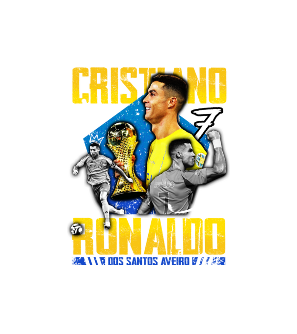 Ronaldo tribute model negru pe tricou