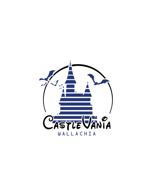 România CastleVania model alb pe tricou