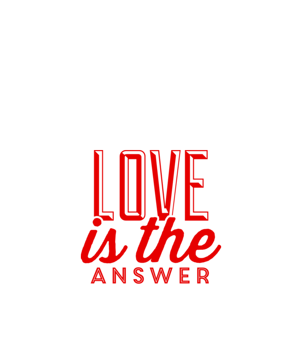 love in answer model negru pe tricou