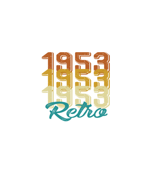 Retro 1953 model negru pe tricou