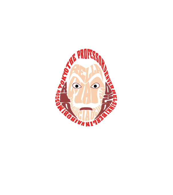 money heist logo names model negru pe tricou