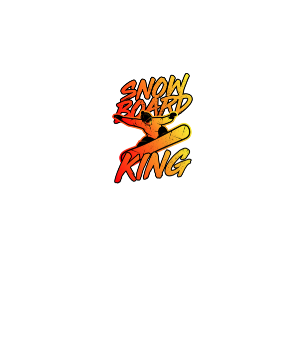 snowboard king model negru pe tricou
