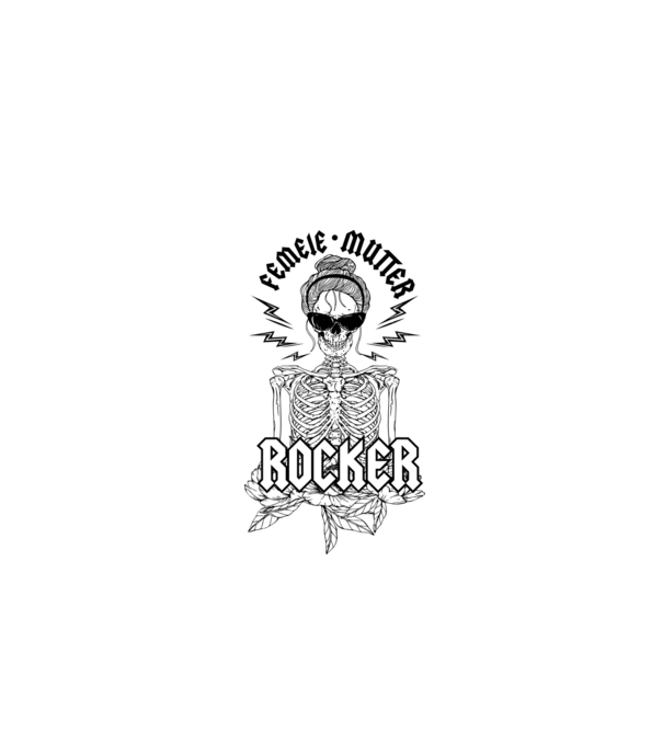 femeie - mutter - rocker model alb pe tricou