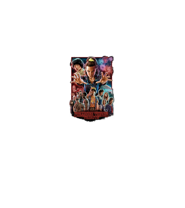 stranger things tribute poster model negru pe tricou