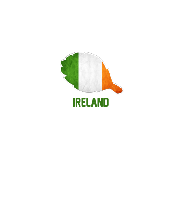 Steag irlandez model alb pe tricou