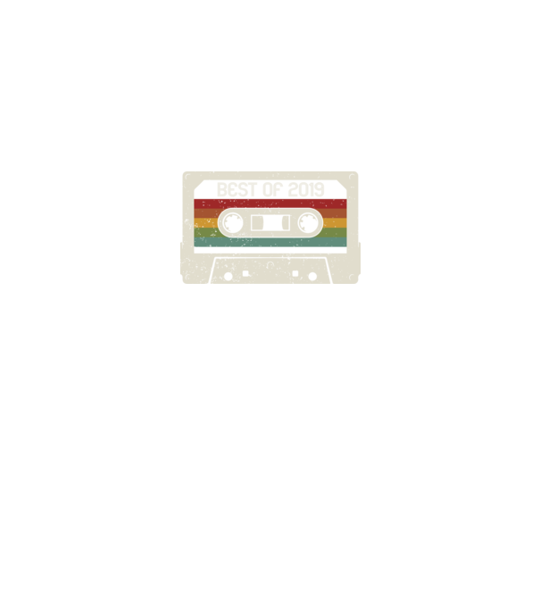 retro tape 2019 vintage model negru pe tricou