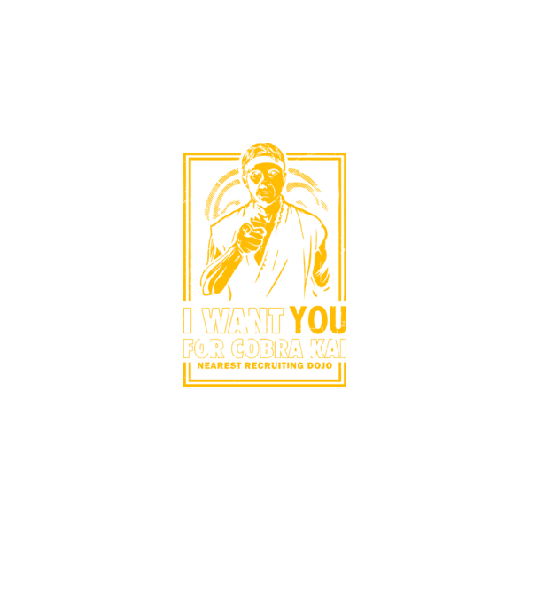 I want you cobra kai model negru pe tricou