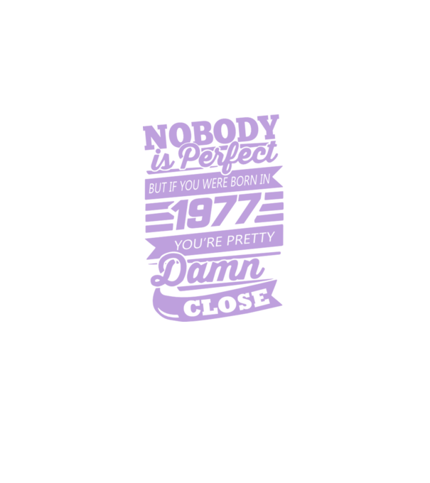 Nobody 1977 model albastru închis pe tricou