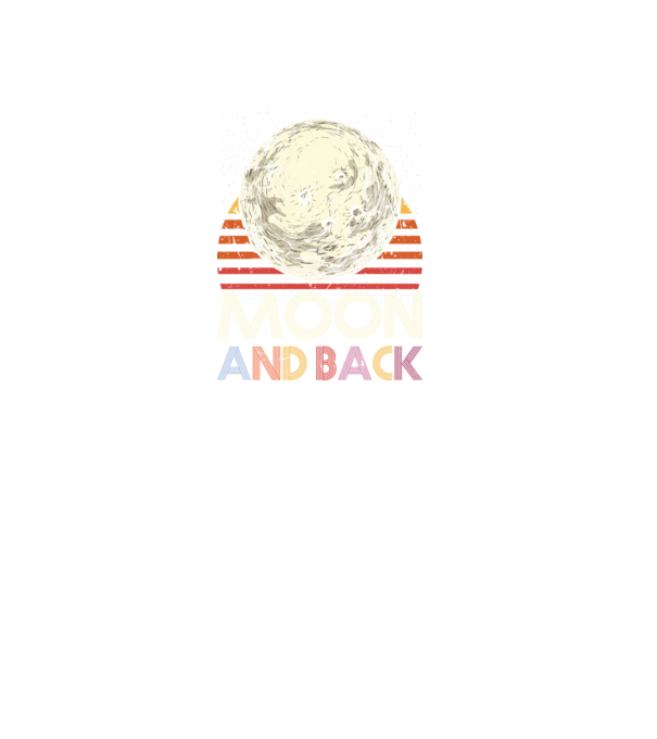 Retro vintage love you to the moon and back MOON model negru pe tricou