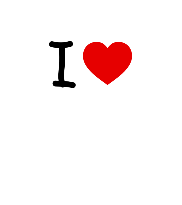 ilove model alb pe tricou
