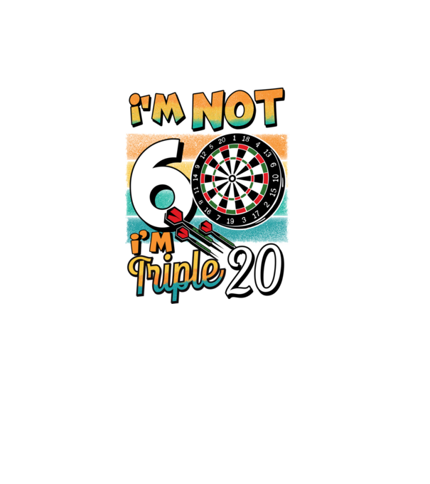 Darts Birthday 60 years old model negru pe tricou