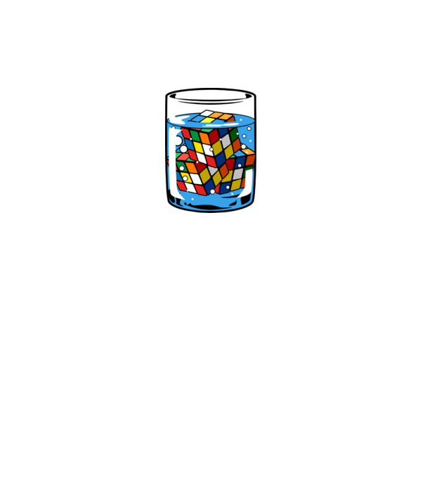 Rubik Ice model alb pe tricou