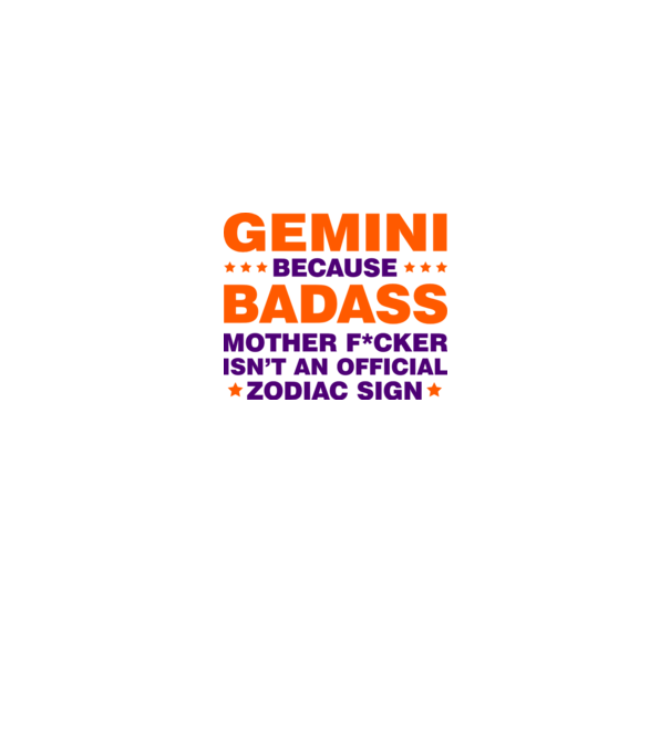 Badass zodiac GEMINI model alb pe tricou