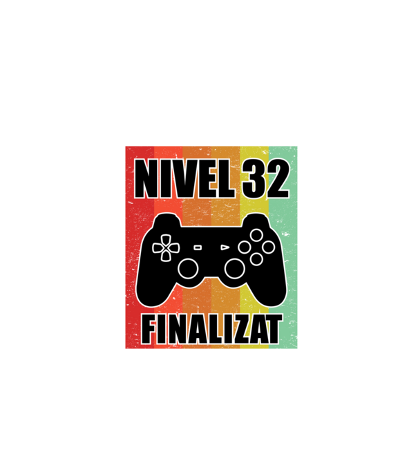 Nivel 32 finalizat model negru pe tricou